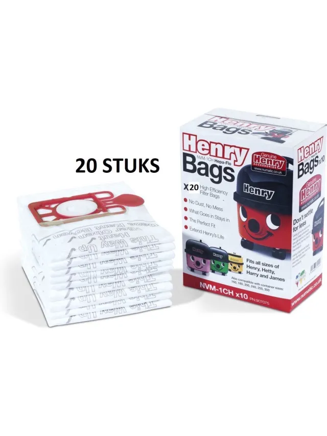 Numatic HepaFlo Stofzak NVM-1CH - Stofzuigzakken - Stofzuigerzakken - 20 stuks