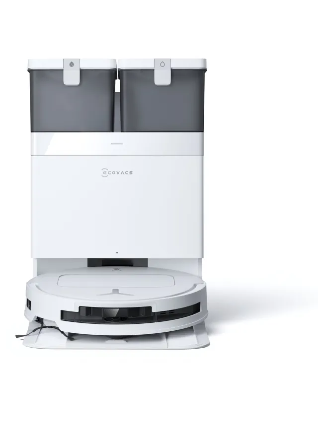 Ecovacs DEEBOT T50 Omni wit Gen 2 EU - Stofzuig- en dweilrobot - 21.000 Pa zuigkracht- Zelfreinigende Robotstofzuiger met Warmwater – Dweilsysteem - Automatisch Leegstation - Geschikt voor dierenharen