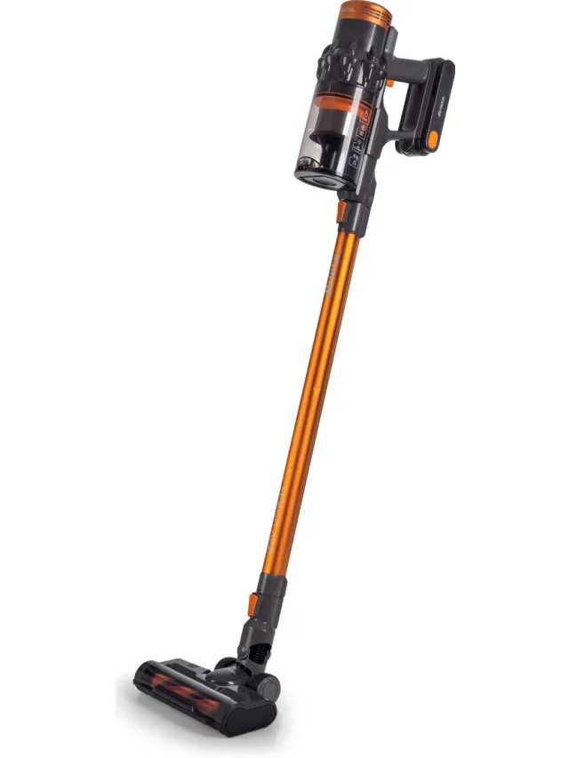 Ariete 2704/00 Draadloze Steelstofzuiger – Tot 40 Min – 1L Stofreservoir – HEPA-filter – LED Verlichting – 22,2V oranje