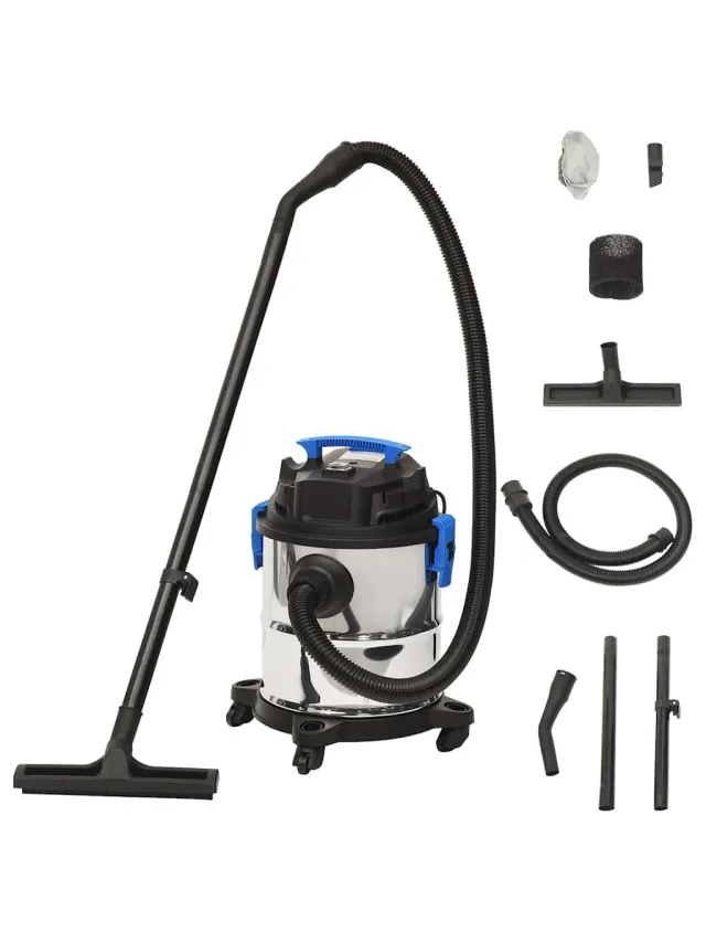 vidaXL Nat- en droogzuiger 1200 W 20 L zilverkleurig