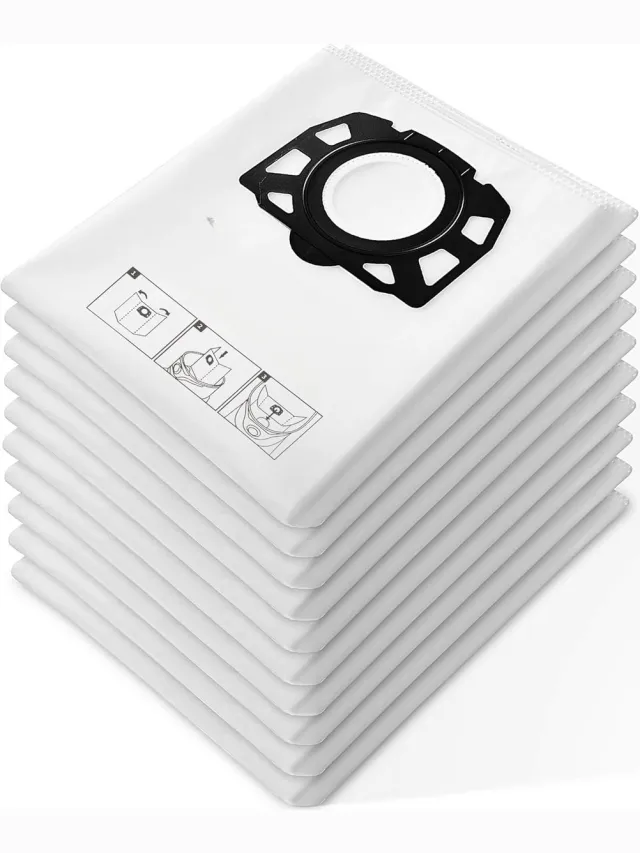PromoHome 10 stuks zakken Geschikt voor Kärcher WD2 Plus WD3S WD 3 S WD 3 V KFI 357 KWD 1-3 2.863-314.0 SE4001 SE4002
