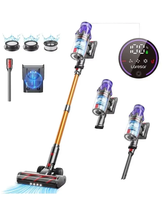 PRIMO HOME Prime Home Stofzuiger - Stofzuiger zonder zak - Stofzuiger draadloos - Draadloos stofzuiger - Kruimeldief - Handstofzuiger - Kruimeldief snoerloos - V7 500W 50KPA Zwart