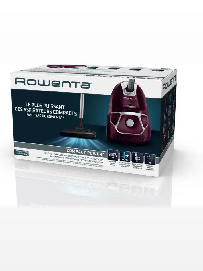 Rowenta Compact Power RO3969 stofzuiger met zak bordeaux, foto 6