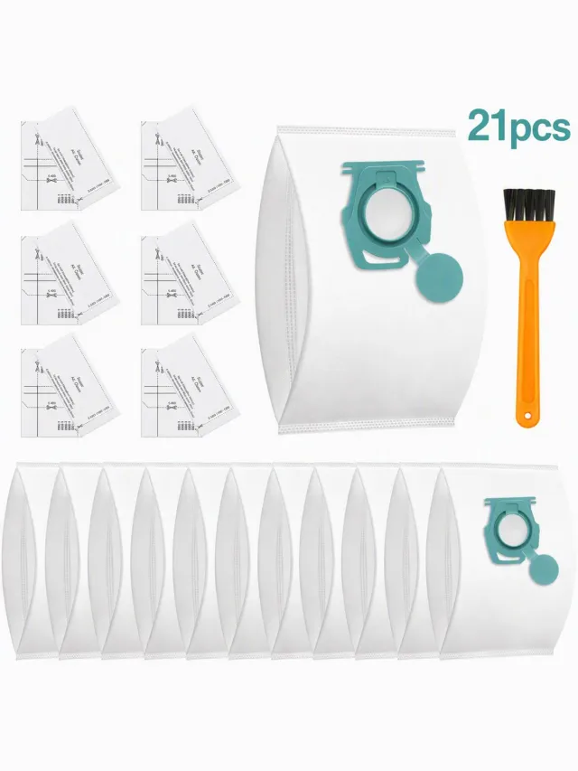 ECTEATOY 12 Stuks Stofzuigerzakken Geschikt voor Miele TU Guard L1 / S1 / M1 Series - 8 Filters + 1 Schoonmaakborstel - Miele Accessoires