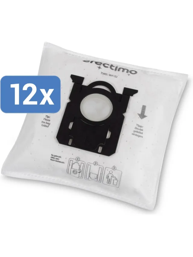 efectimo PH99 stofzuigerzakken van efectimo - 12 stuks - drielaags hoogwaardige microvezel zakken voor type PH99 - geschikt voor Philips, AEG en Electrolux