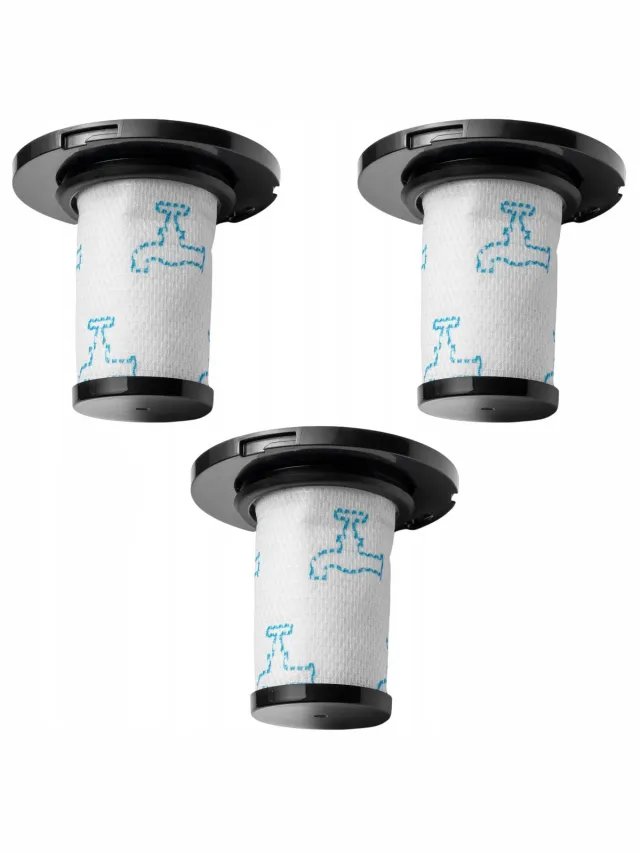 AreoSe HEPA-filter voor TEFAL X-Force Flex 11.60 12.60 14.60 15.60 Rowenta X-Force Flex - 3 stuks Black