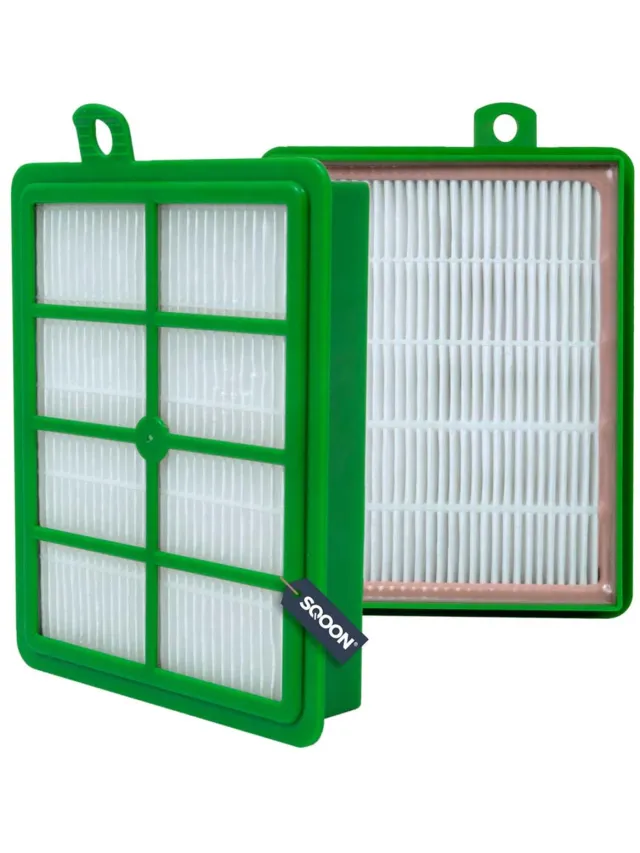 SQOON HEPA Filter H12 Philips / AEG / Electrolux groen