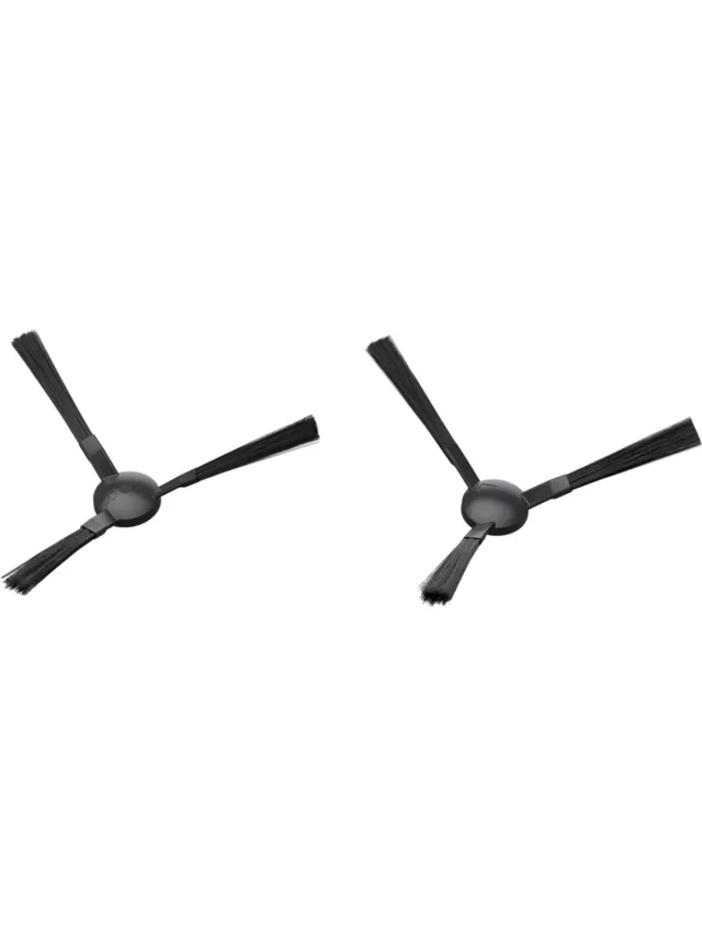 AENO RC5S/RC6S Serie - Zijborstel voor Stofzuiger - 2 stuks Zwart