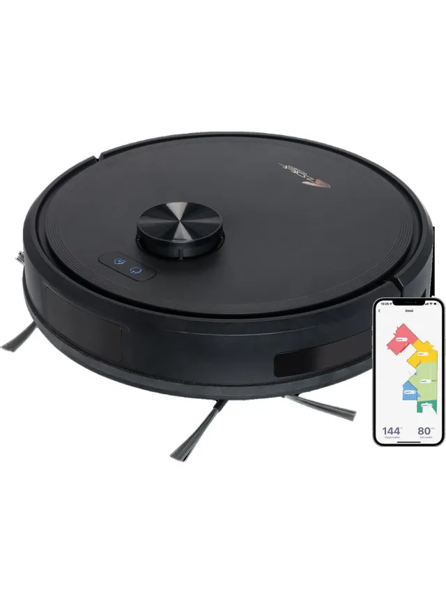 Zoef Robot robotstofzuiger Bep 5.0 - geschikt voor dierenharen - 15.000Pa zuigkracht - met oplaadstation - robotstofzuiger huisdieren - robot vacuum - uitgebreide mapping - verschillende zuigkrachten Zwart