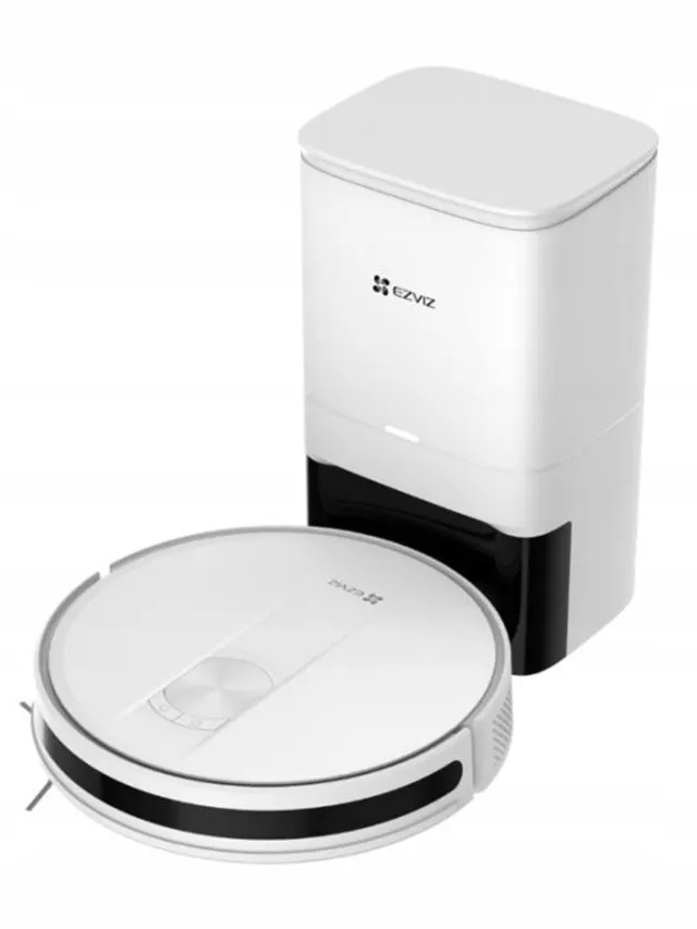 Ezviz RC3 Plus (CS-RC3-TWT5) Robotstofzuiger met Automatisch Leegstation, 2700 Pa Zuigkracht, Gyroscoopnavigatie, 4L Stofzak en Tot 190 Minuten AccuduurINCLUSIEF GRATIS EXTRA EZVIZ Accessory Pack voor Robot Vacuum & Mop Combo ( T.W.V. 29.95 ) Wit