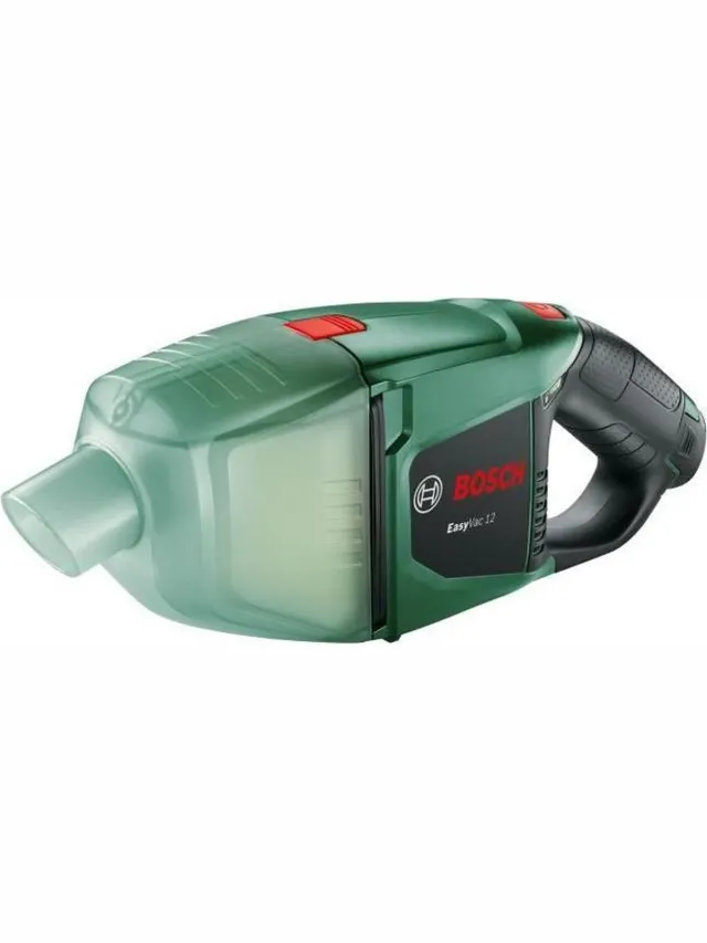 Bosch EasyVac 12 Kruimelzuiger - Met 1x 12 V accu en lader Zwart