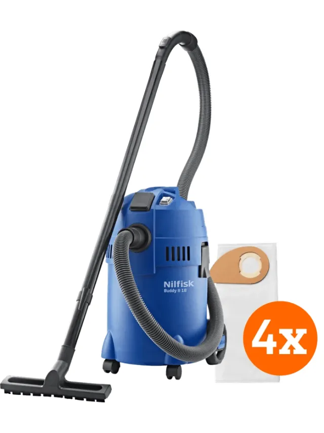 Nilfisk Buddy II 18 T + Nilfisk Stofzakken voor Buddy II (4x)