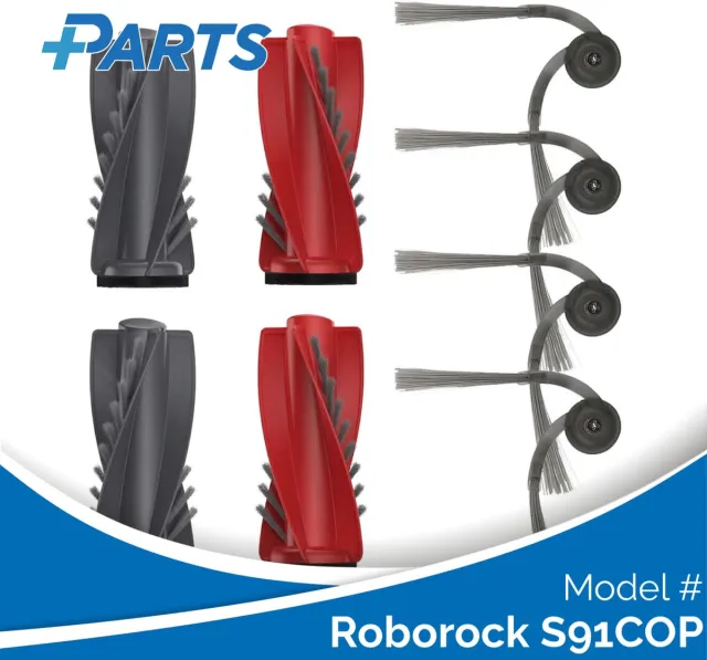 Plus.Parts Roborock S91COP Borstels (6 Stuks, Plus.Parts® alternatief voor 8.02.0363) Overig