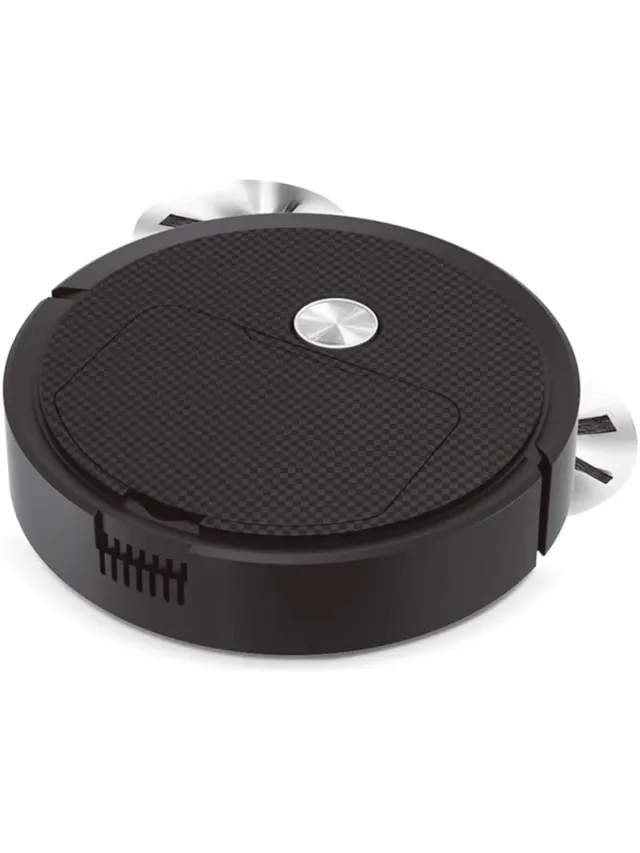 Therob Smart robot stofzuiger met borstels en Veegdoek. 3 in 1.Zuigen, vegen en dweilen ZWART