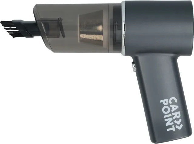 Carpoint Handstofzuiger en Luchtblazer -USB-C oplaadbaar - Draadloos - Vermogen 80 Watt - Twee verschillende motorstanden - Batterij- en laadindicator Grijs