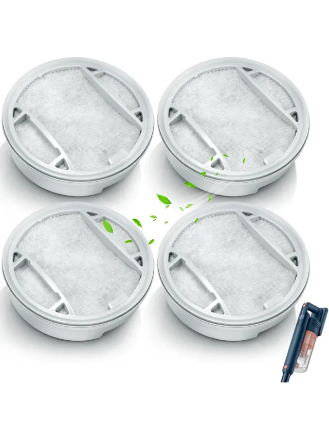 Namajunas 4 stuks filters vervanging geschikt voor Philips 5000 Series XV1651/01 XC5041, XC5043, XC5141, XC5142, XC5242, XC5243, XC5244 Batterij Stofzuiger - Stofzuiger onderdelen - accessoires - Uitwasbaar en Herbruikbaar Wit