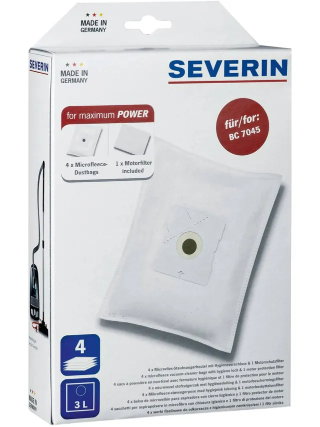 Severin stofzuigerzakken - SB 7218 - 5 stuks wit