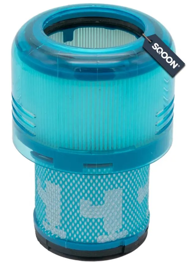 SQOON Filter Geschikt voor Dyson V15 (SV22) – Wasbaar – Vervangt 97001303 blauw