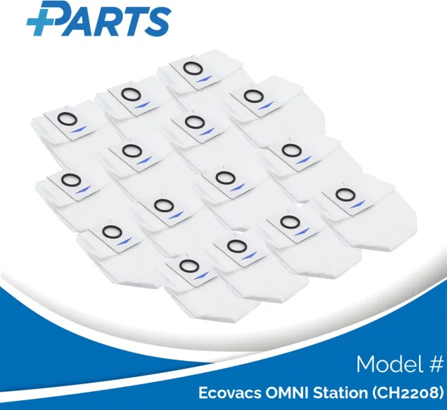 Plus.Parts Ecovacs OMNI Station (CH2208) Stofzakken (15 Stuks, Plus.Parts® alternatief voor D-DB03-0003) Overig
