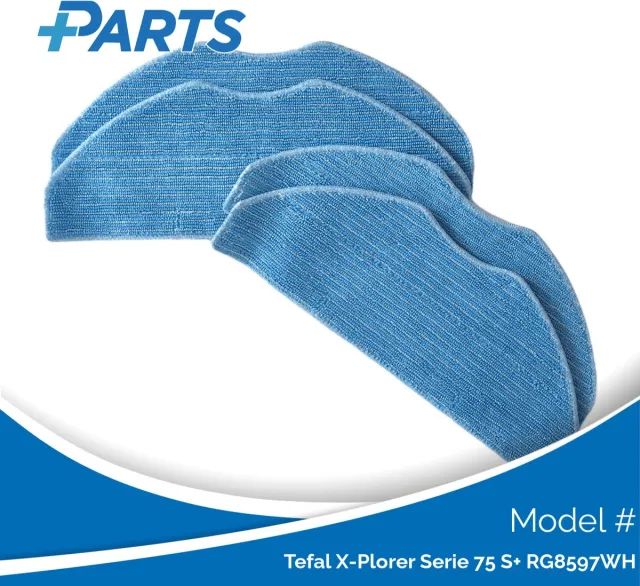 Plus.Parts Tefal X-Plorer Serie 75 S+ RG8597WH Dweilpads (4 Stuks, Plus.Parts® alternatief voor ZR185001) Overig