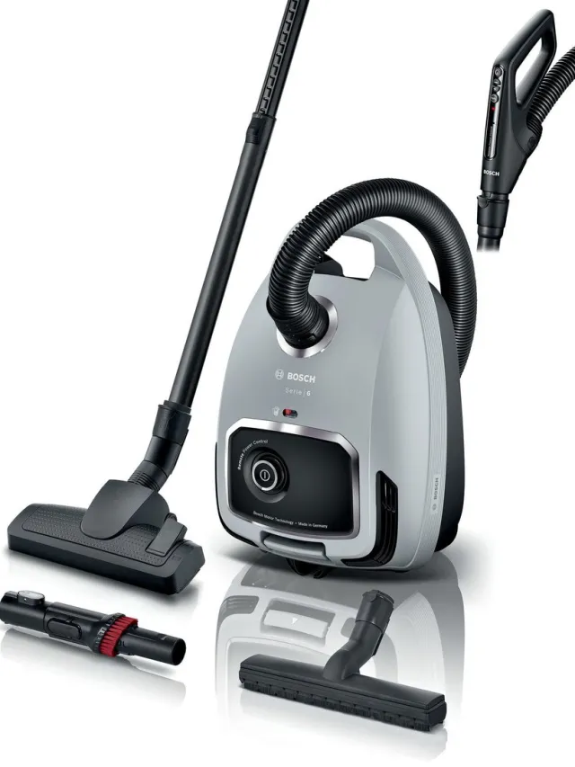 Bosch BGB6X330 Serie 6 - Stofzuiger met zak - 12mtr bereik - Afstandbediening in handvat - HEPA - Grijs Grijs - Geschikt voor parket