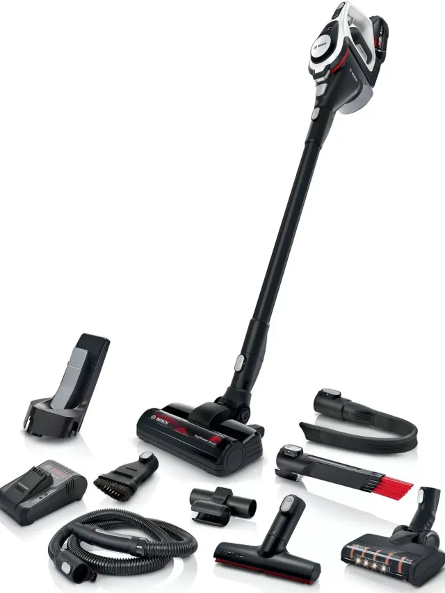 Bosch Serie 8 BSS825ALL steelstofzuiger & elektrische bezem Batterij Droog Zakloos Zwart, Wit 5 Ah