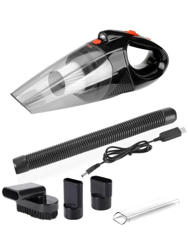 Ynkkvre handstofzuiger - met ultrakrachtige motor 42000 TR/min – draadloos, 5000Pa zuigkracht – LED verlichting voor nat en droog reinigen Zwart