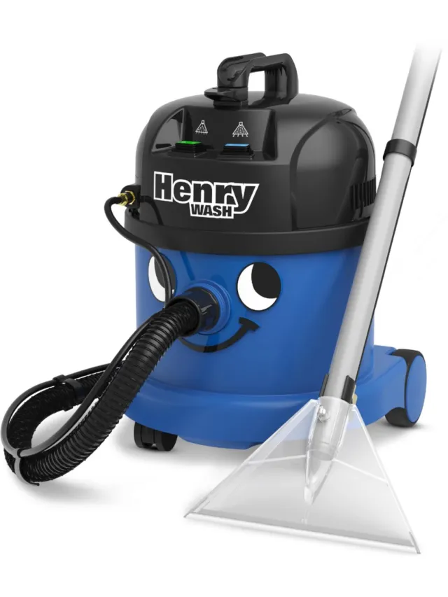 Numatic Henry Wash HVW370 - Sproei-extractiemachine stofzuiger - Tapijtreiniger - Blauw