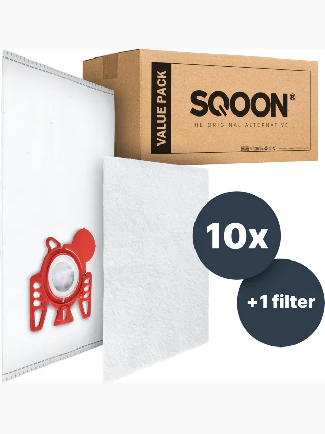 SQOON Stofzuigerzakken Basic Geschikt voor Miele F / J / M 3-D Hyclean - 10 Stuks