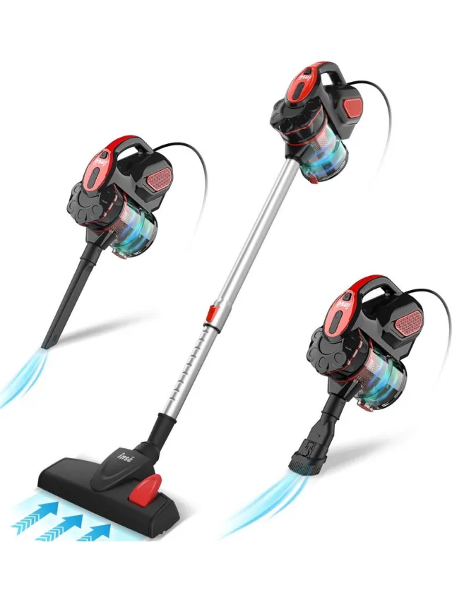 Bolt Edge Kruimelzuiger - Handstofzuiger - Met steel - Handheld Vacuum Cleaner Rood