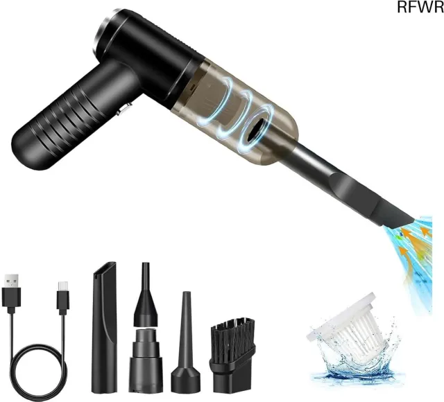 RFWR Draadloze Handstofzuiger 10.000 Pa - 3-in-1 Mini Accustofzuiger voor Auto en Thuis