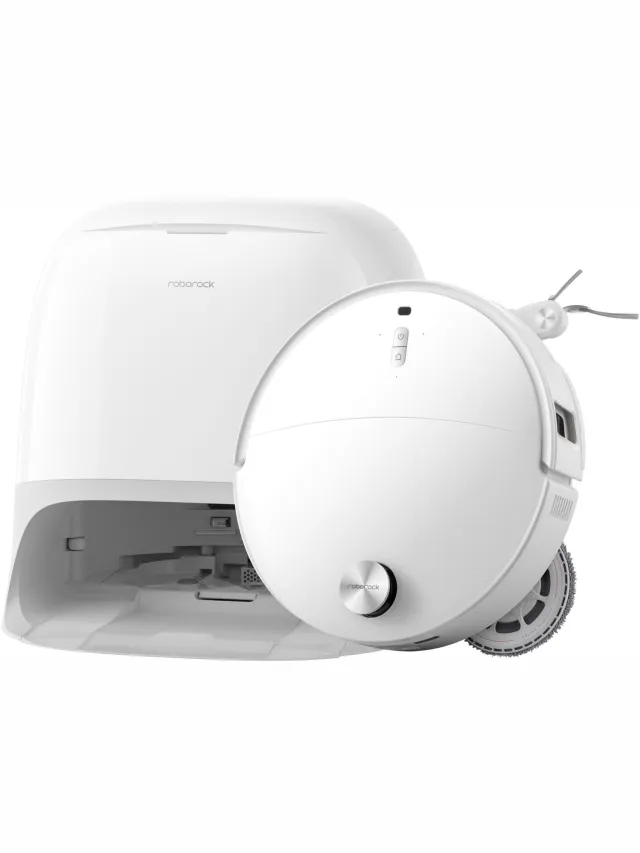 Roborock Qrevo Curv 2 Pro-Robotstofzuiger Met Dweilfunctie-25.000 Pa-7,98 cm Ultraslank Ontwerp-Dweilen met warm water-Reactieve AI-Obstakelherkenning-100℃ Heetwaterwas-Zelfreinigend-Automatische droging-Slimme spraakassistent Wit
