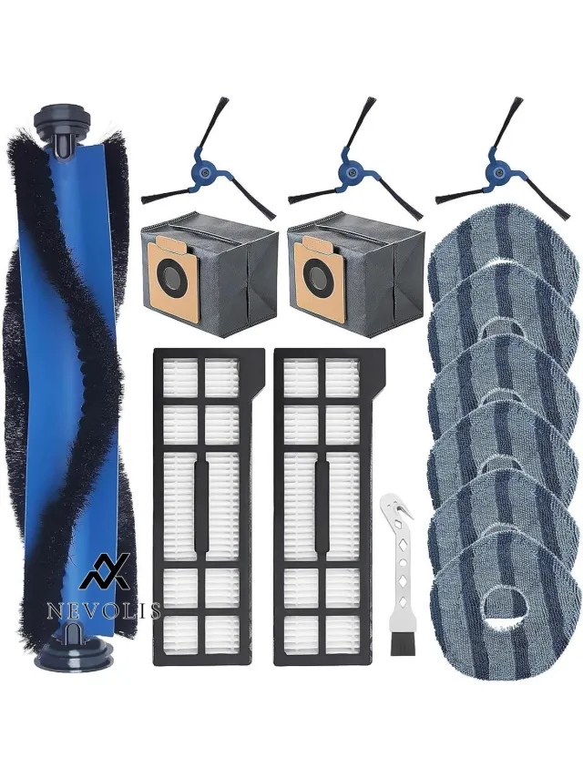 Nevolis Accessoireset voor Eufy X10 Pro Omni stofzuiger reserveonderdeel 1 hoofdborstel 6 reinigingsdoeken 2 stofzakken 2 filters 3 zijborstels met zoekwoorden Accessoireset Stofzuiger. .