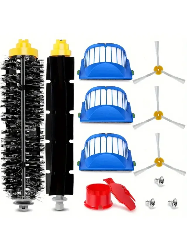 Irobot 17Parts Accessoireset geschikt voor iRobot Roomba 500 en 600 Serie - 10-delig - Borstels, Filters en Reinigingshulpmiddelen wit