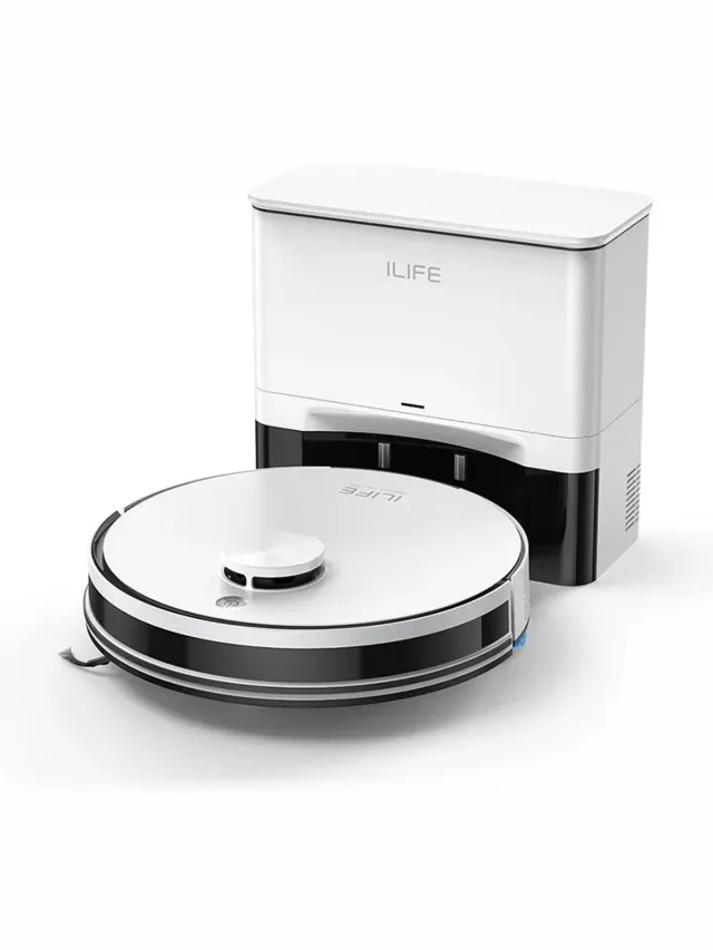 ILIFE A30 Pro - Robotstofzuiger met dweilfunctie - 5000 Pa - 60 Dagen autonoom legen en laden - 180 min looptijd - Objectdetectie - Multi-floor mapping wit