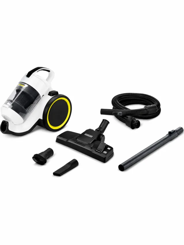 Kärcher VC 3 Stofzuiger zonder zak - 700 W - Actieradius 7.5 m - 76 dB(A) - HEPA 12 - Vuilreservoir 0.9 l - Multicycloon technologie wit