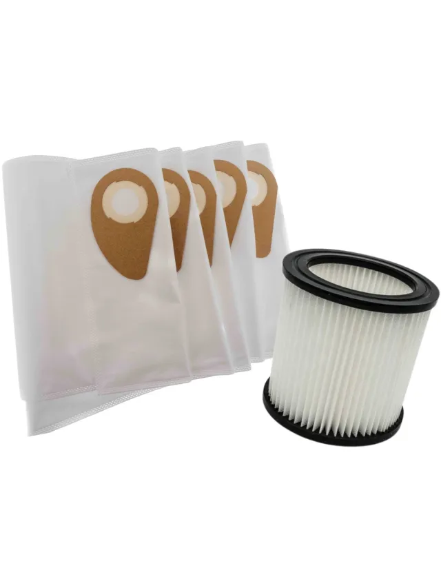 Kleanburg Geschikt voor Nilfisk Buddy II - 5 Stofzuigerzakken - 1 Filter - Onderhoudsset zwart wit
