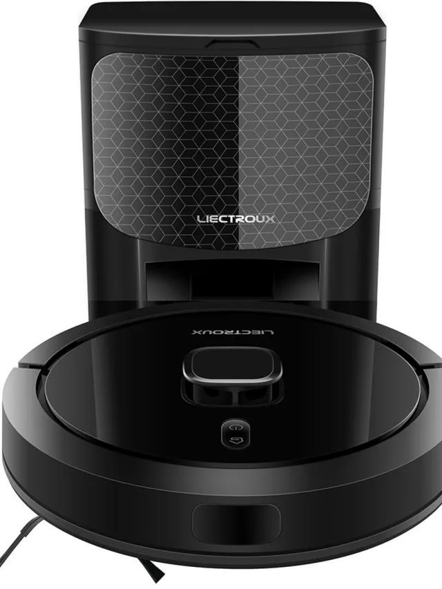 LIECTROUX Robotstofzuiger Met Dweilfunctie - Zelfledigende Robotstofzuiger - 6500 Pa - LDS LiDAR Navigatie - Leegstation 3 L - App & Spraakbediening - 35,3x35x9,88 cm Zwart