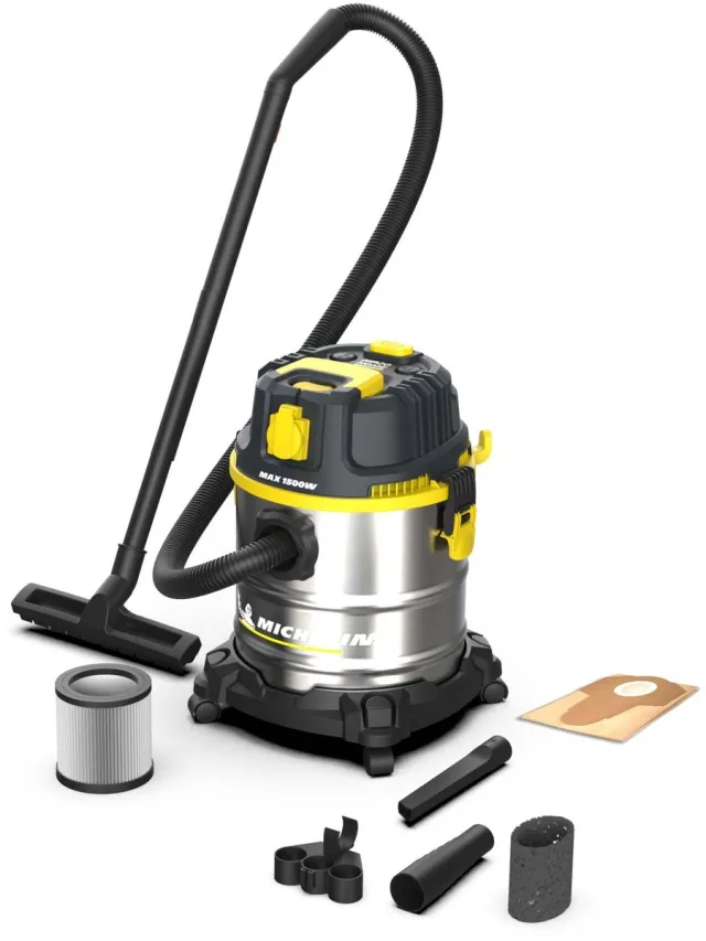 Michelin HP20 PRO nat- en droogstofzuiger | 20 l | zwaardere uitvoering Zilver