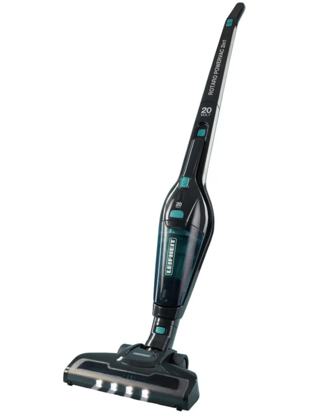 Leifheit Rotaro Powervac 2in1 steelstofzuiger - met kruimelzuiger - 20V [Zwart]