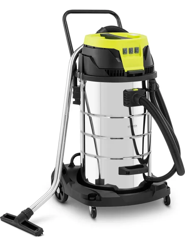 Ulsonix Nat-droogzuiger - 3000 W - 100 L - ulsonix Zwart, Zilver, Geel