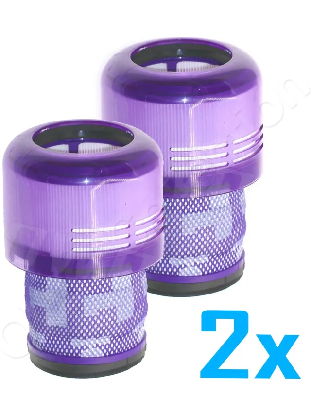 Owo collection 2-stuks - motor-hepa filter geschikt voor Dyson V11 V15 sv14 sv15 sv17 sv22 sv28 paars