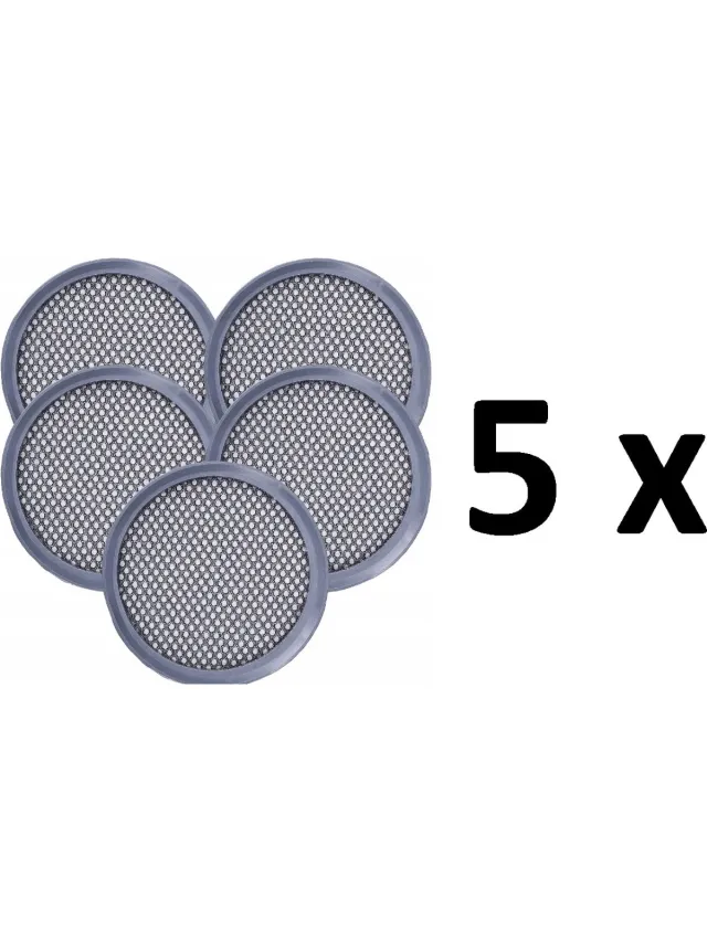 Eigenmerk 5 X WASBARE HEPA-FILTERS vervanging VOOR PHILIPS SPEEDPRO 5000 AQUA STOFZUIGER FC6721, FC6722, FC6723, FC6724, FC6725, FC6726, FC6727, FC6728, FC6729. Vervanging van filters FC8009/01. Grijs