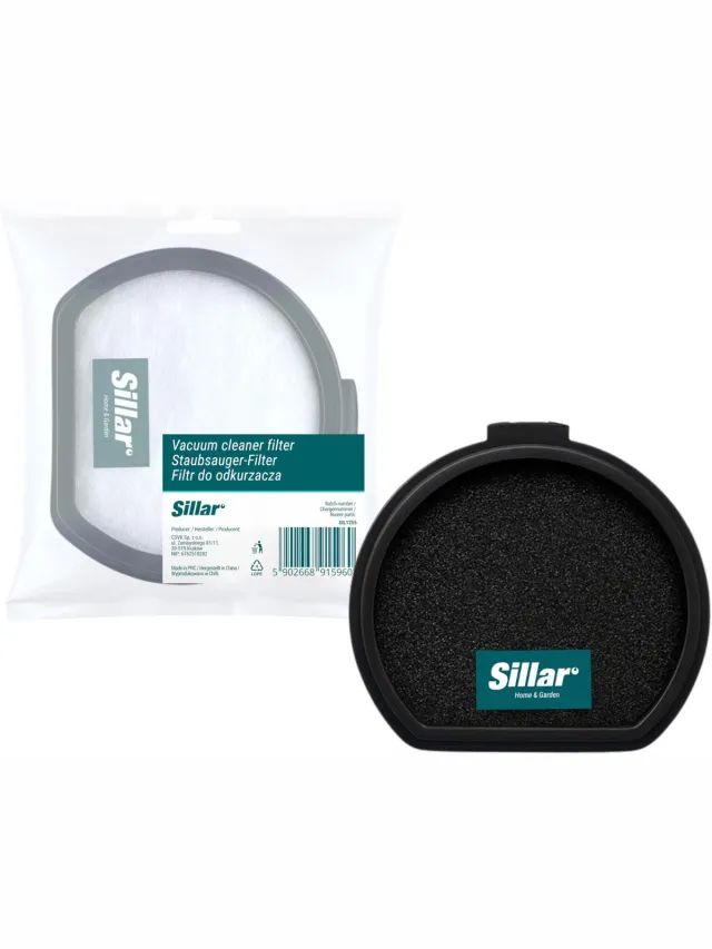 Sillar Stofzuigerfilter - wasbaar - uitlaatfilter - geschikt voor AEG & Electrolux Pure Q9 / FX9 - schuimfilter vervanging AEF167 / EF167 / 9009230906 - 1 stk zwart, wit