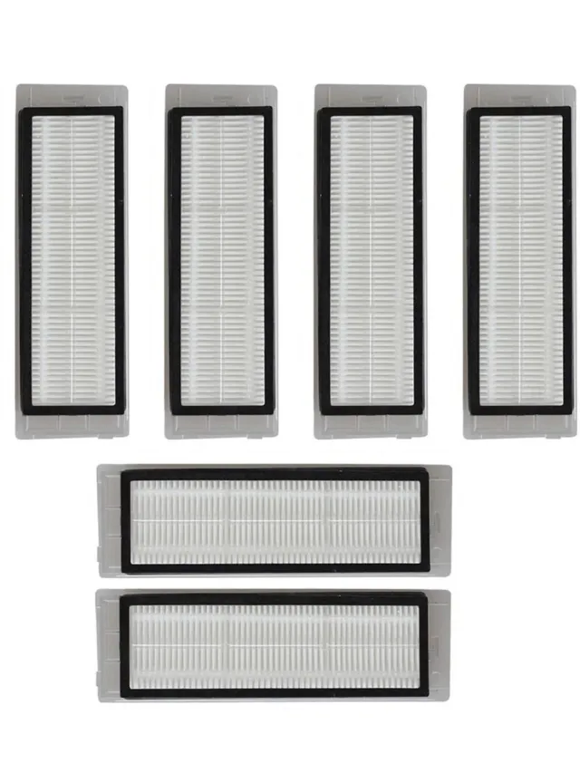 AreoSe HEPA-filter voor RoboRock E25/ E35 /S6 / S5 / S50 / S5 MAX / S6 maxV - 6 stuks