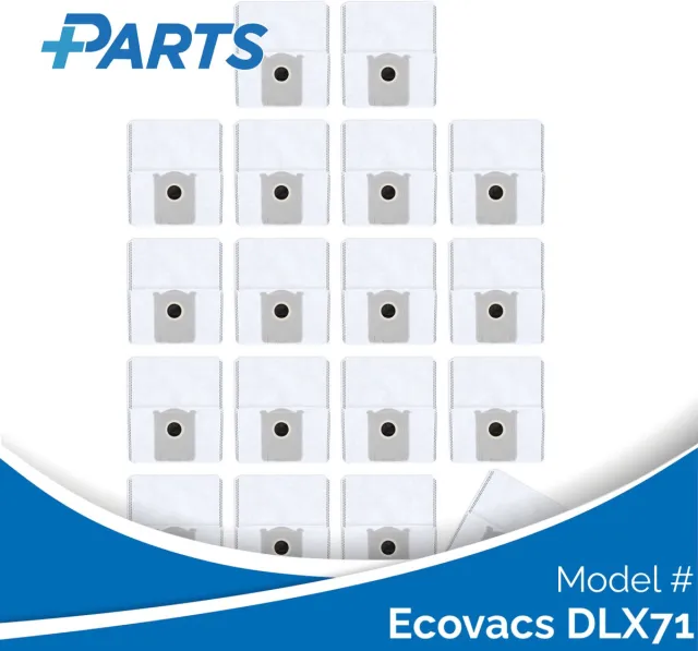 Plus.Parts Ecovacs DLX71 Stofzakken (18 Stuks, Plus.Parts® alternatief voor DDB030041) Overig