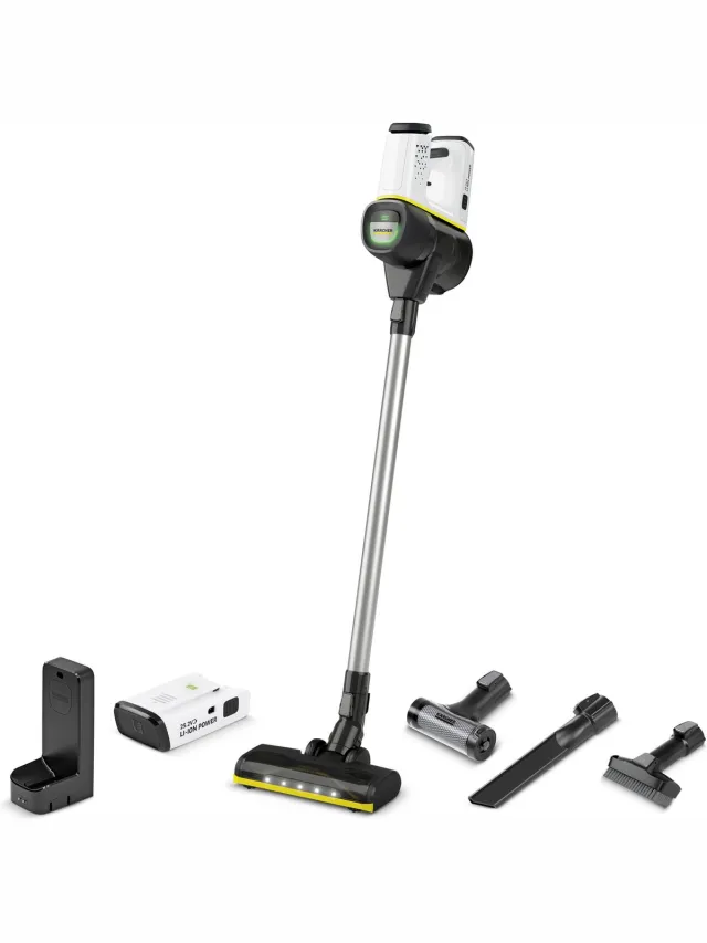 Kärcher VC 6 Cordless ourFamily Battery Plus draadloze stofzuiger - Extra accu - Accu 50 minuten - LED vloerzuigmond - HEPA filter Wit