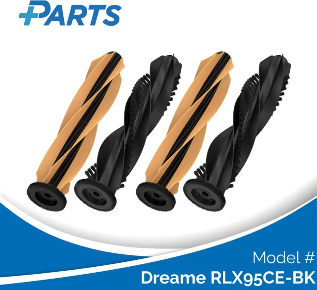Plus.Parts Dreame RLX95CE-BK Borstels (4 Stuks, Plus.Parts® alternatief voor RMB13) Overig