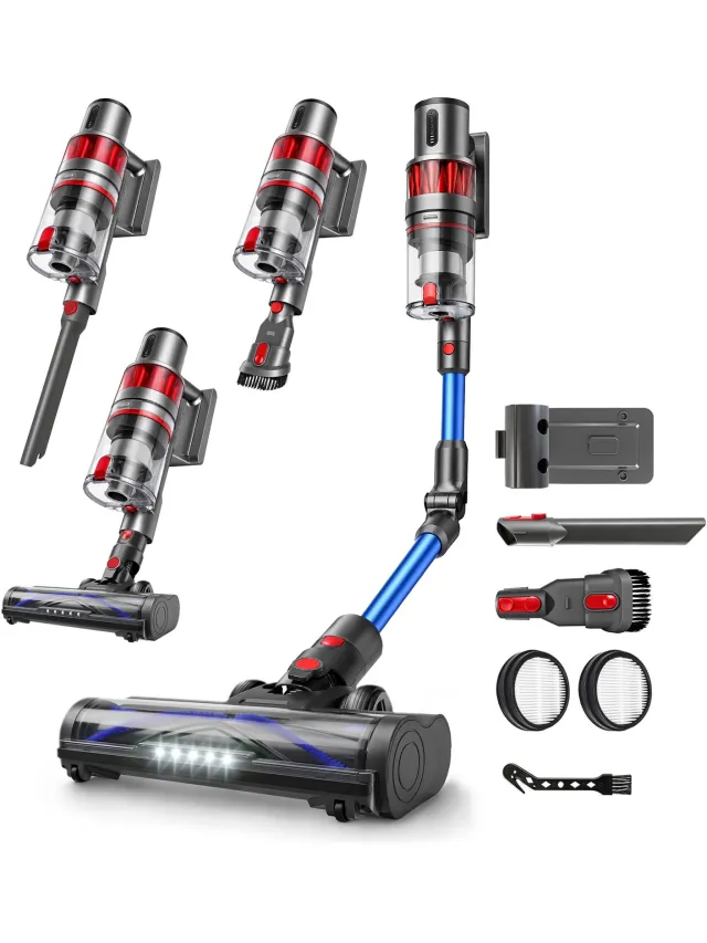 MAGICFOX Steelstofzuiger MAGICFOX V10 Draadloos-550W 60KPa Zuigkracht-60 Min Gebruiksduur-180° Flexibele Buis-Anti-Klitfunctie-Zelfstaand Grijs