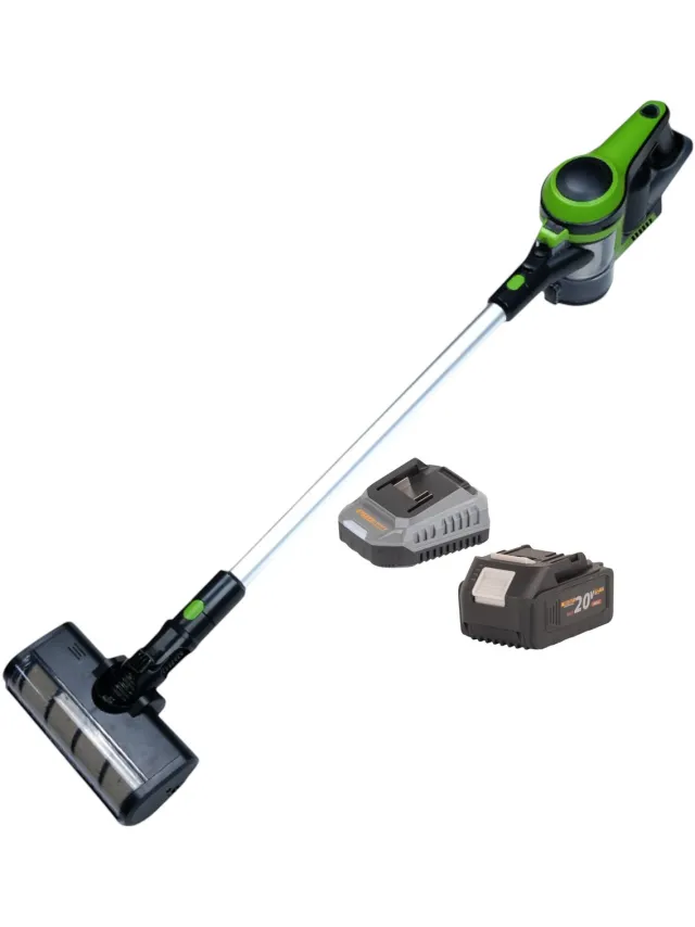 Procraft VP30 accu steelstofzuiger 20 V 0,8 l borstelloos + 1x accu 4,0 Ah + oplader Groen